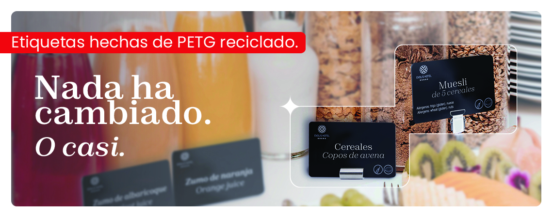 Mantén tus hábitos con tarjetas PETG recicladas 