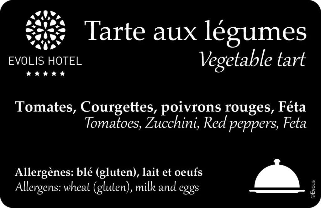 Tarjeta-VEGE TART- negro-FRE